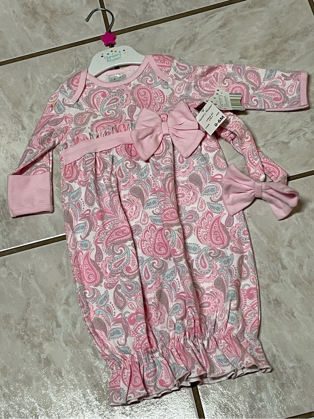 Nursery Rhyme 2-Piece Infant Gown Set